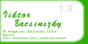 viktor bacsinszky business card